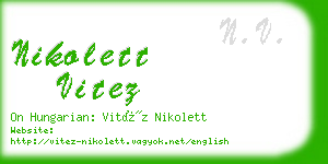 nikolett vitez business card